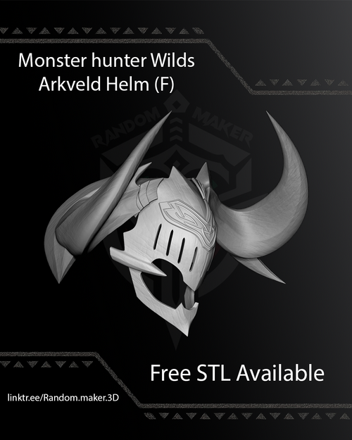 FREE Arkveld G. β Helmet 3D Model STL for Cosplay | Split - Ready to Print