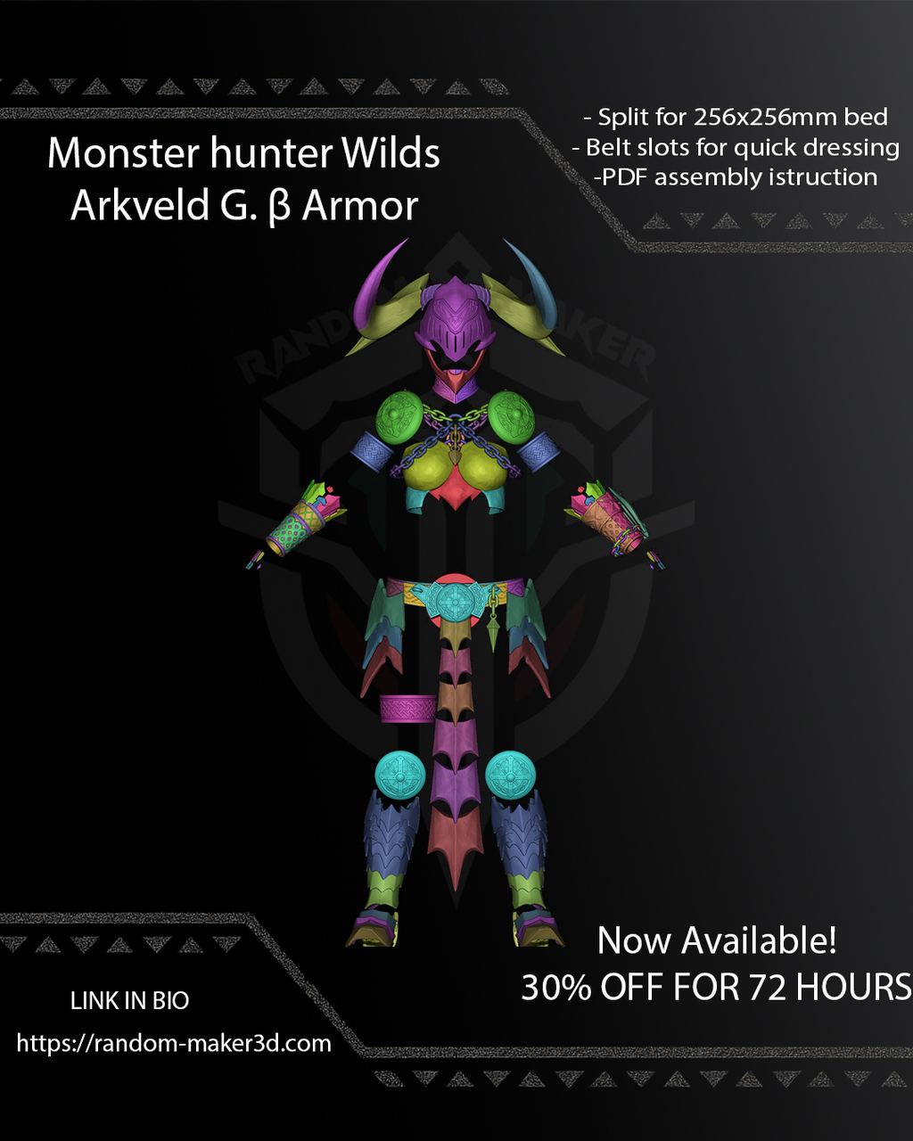 Arkveld G. β Bundle ARMOR 3D Model STL for Cosplay | Split - Ready to Print