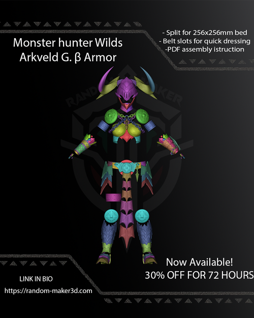 Arkveld G. β Bundle ARMOR 3D Model STL for Cosplay | Split - Ready to Print