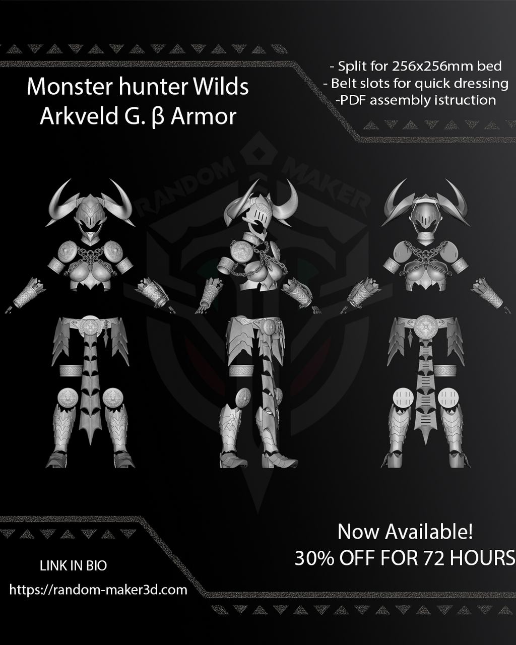 Arkveld G. β Bundle ARMOR 3D Model STL for Cosplay | Split - Ready to Print