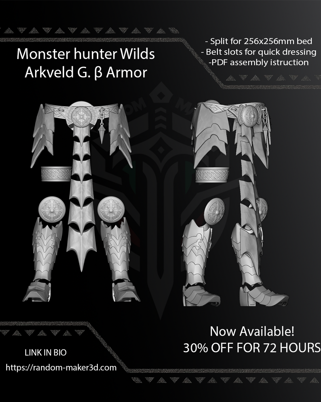 Arkveld G. β Bundle ARMOR 3D Model STL for Cosplay | Split - Ready to Print
