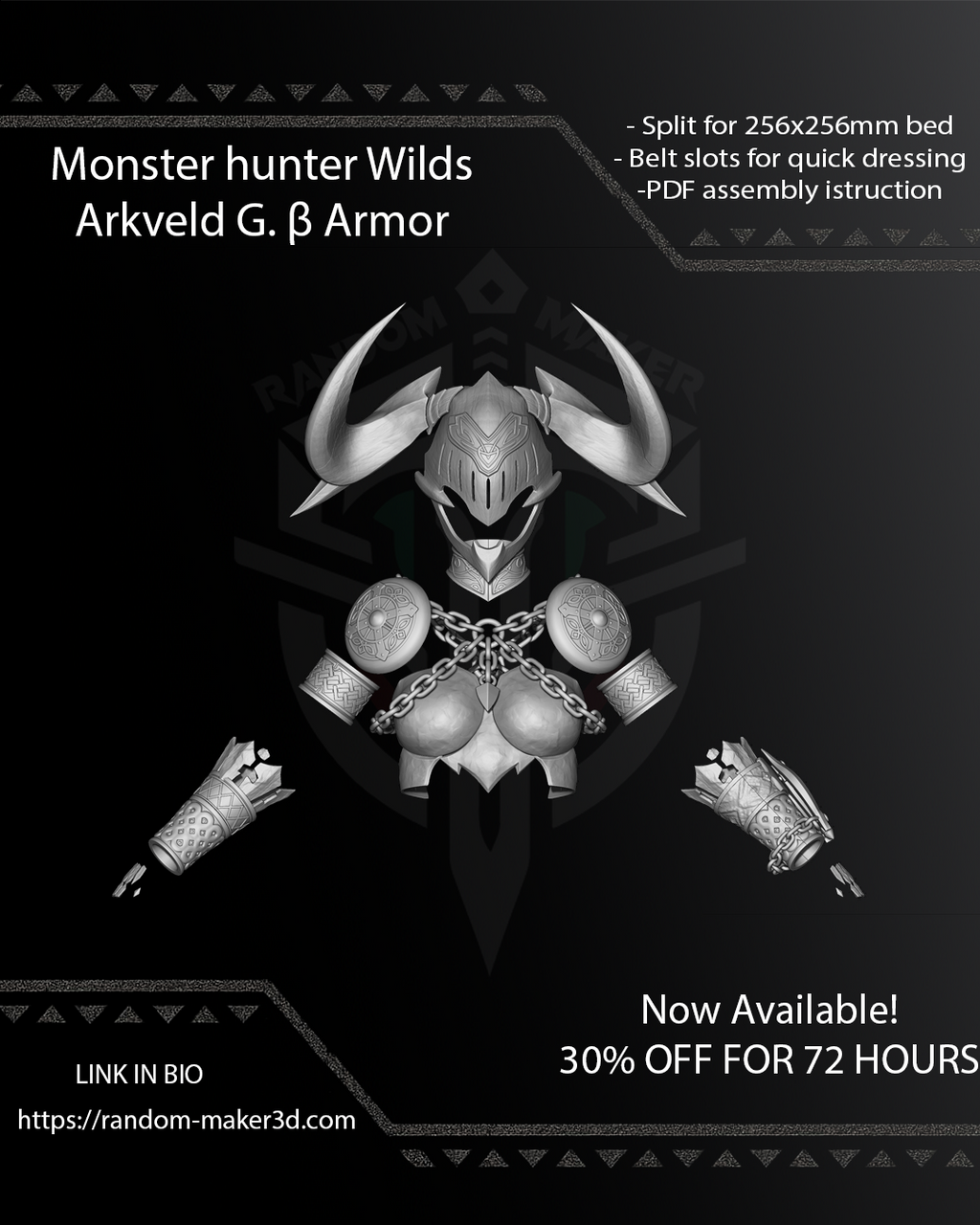 Arkveld G. β Bundle ARMOR 3D Model STL for Cosplay | Split - Ready to Print